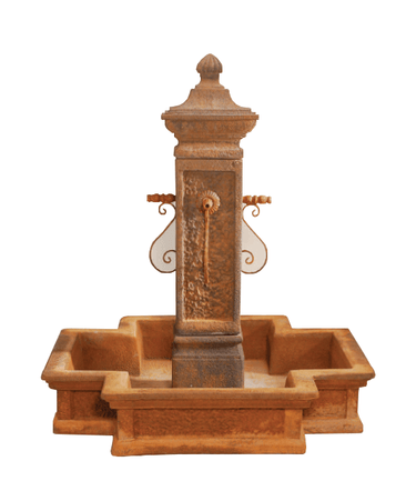 San Martino Cast Stone Outdoor Garden Fountain With Spout Fountain Tuscan